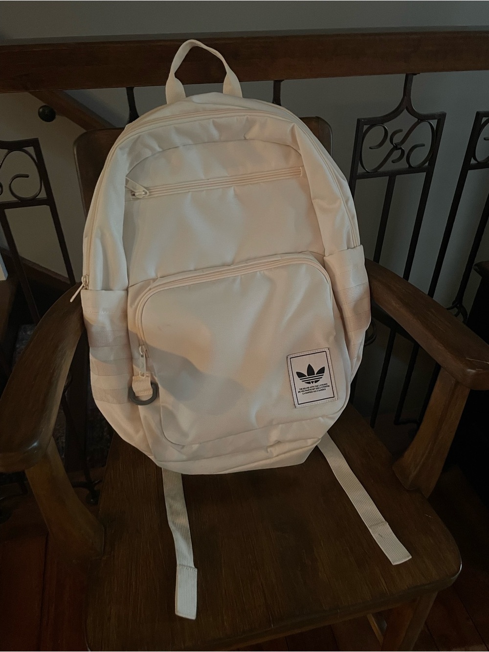 adidas Cream/White Classic Trefoil Backpack